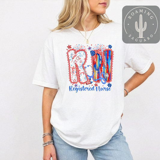 Red, White & RN (Red Outline)